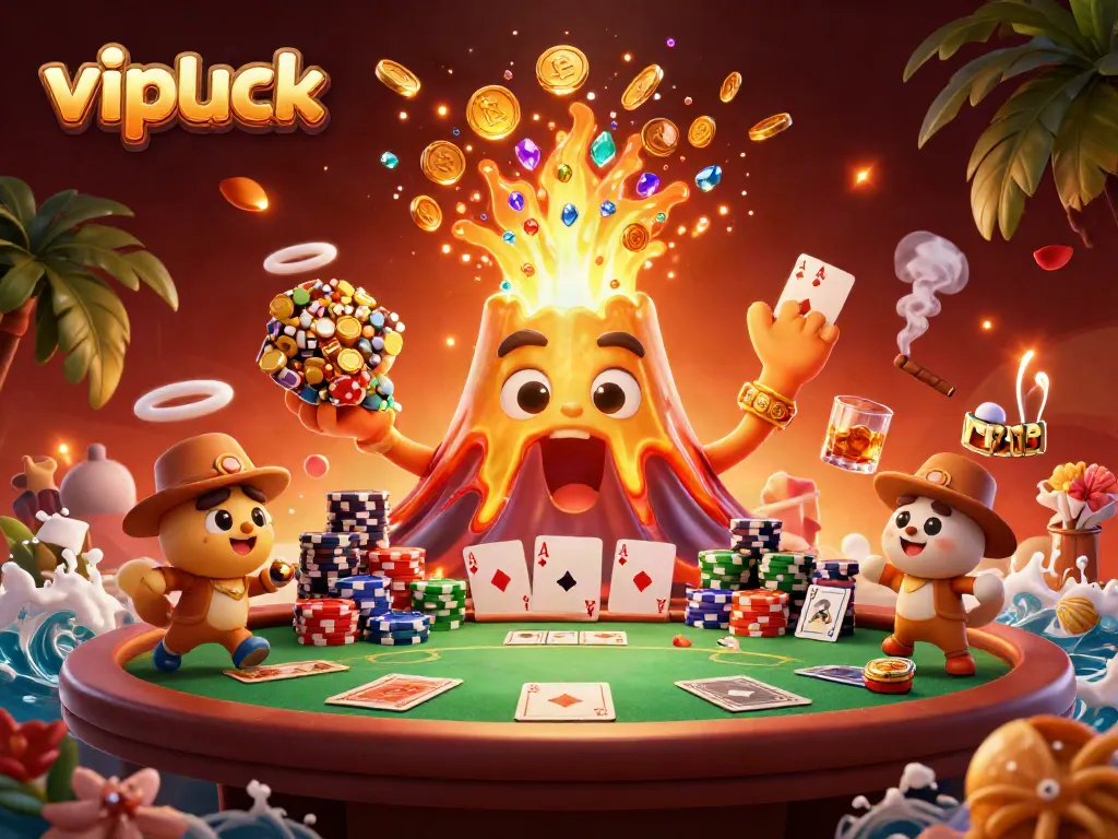 Engage with vipluck's thrilling casino adventure featuring whimsical elements and vibrant gaming details.