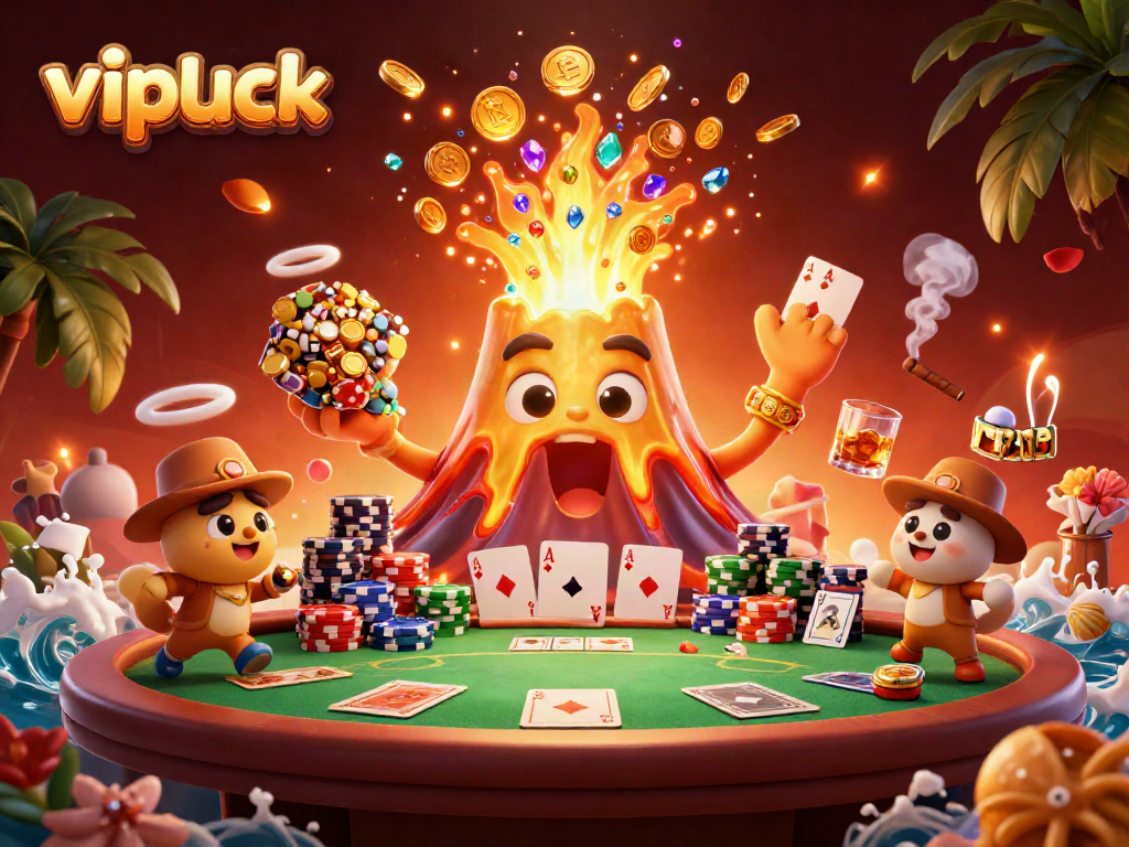 Engage with vipluck's thrilling casino adventure featuring whimsical elements and vibrant gaming details.